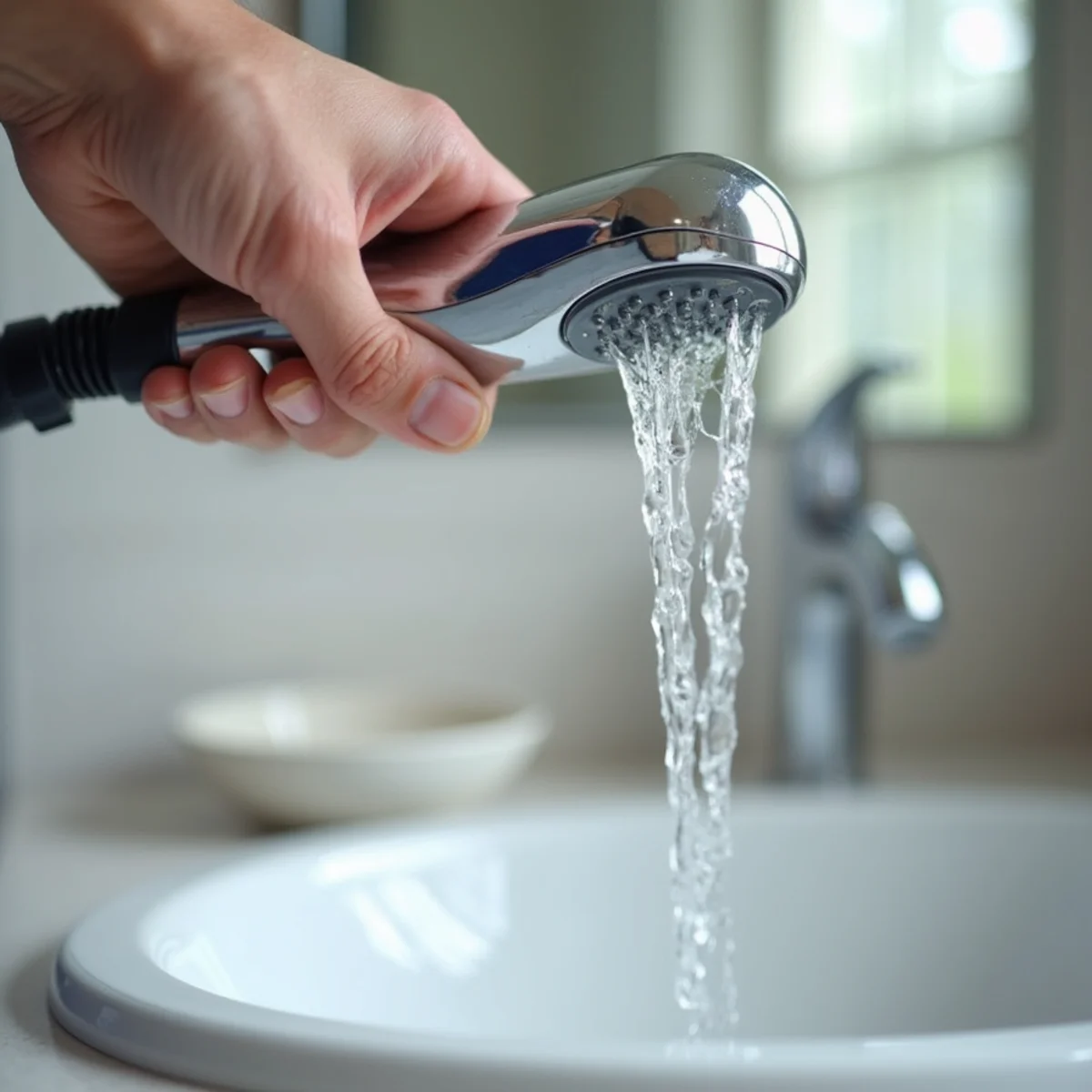 Reduced water pressure from shower head due to active under-slab pipe rupture